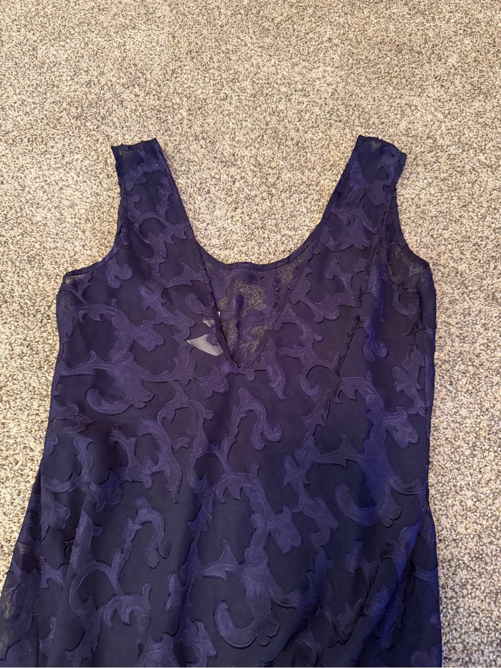 VTG Sheer Victoria’s Secret Gold Crown Label Maxi Slip Dress Sz L Luxe Romantic - Picture 7 of 7